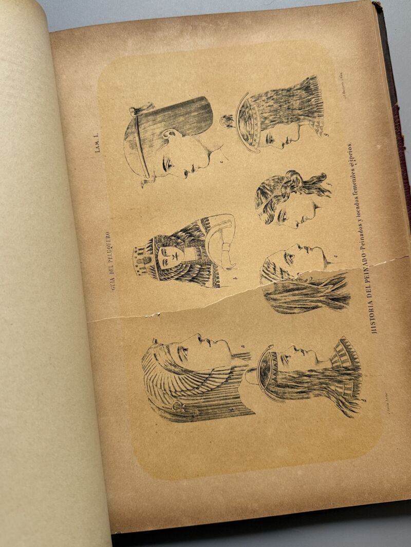Guía del peluquero. Historia del peinado, Francisco Barado - José Serra Editor, ca. 1880