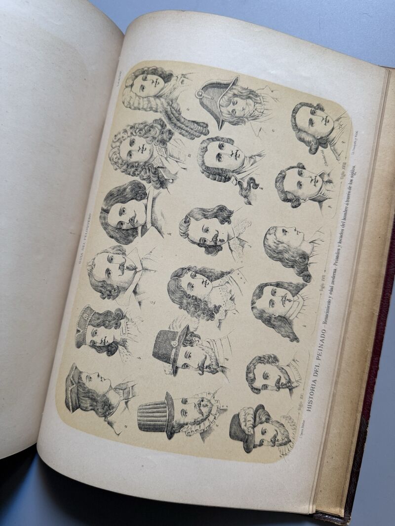 Guía del peluquero. Historia del peinado, Francisco Barado - José Serra Editor, ca. 1880