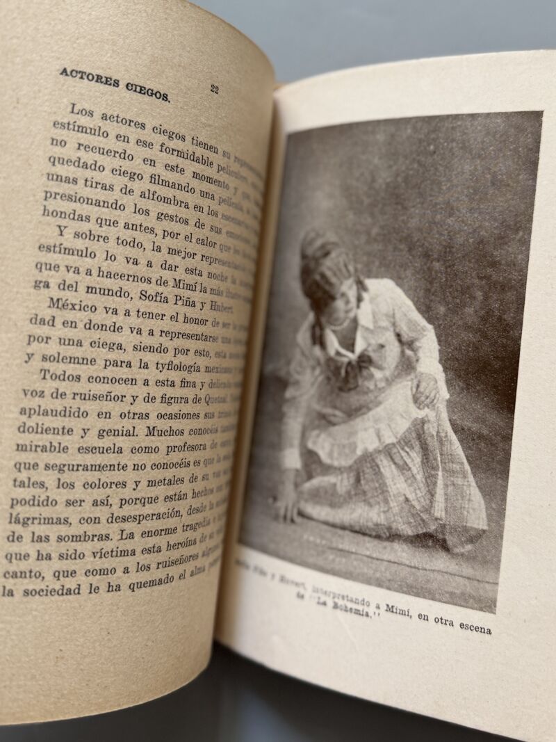 El arte escénico y los ciegos, Antonio las Heras Hervás - 1928