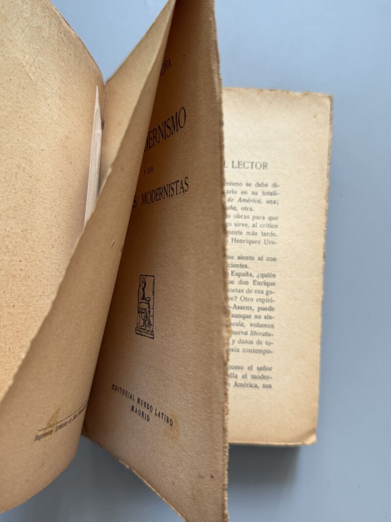 El modernismo y los poetas modernistas, Rufino Blanco-Fombona - Editorial Mundo Latino, 1929