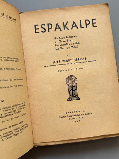 Espakalpe (La gran ladronera), J. Pérez Hervás - Centro Enciclopédico de Cultura, 1935
