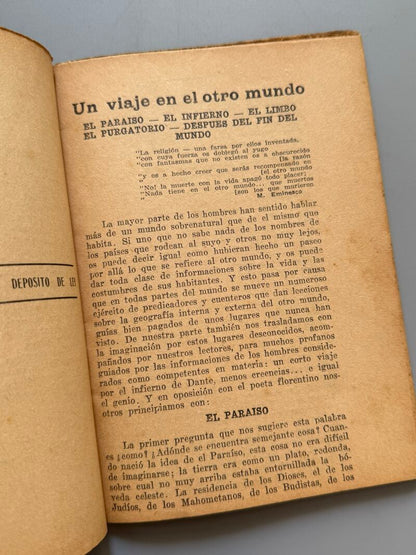 Un viaje en el otro mundo, Eugenio Hins. Sobre la muerte - Buenos Aires, 1927