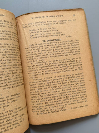 Un viaje en el otro mundo, Eugenio Hins. Sobre la muerte - Buenos Aires, 1927