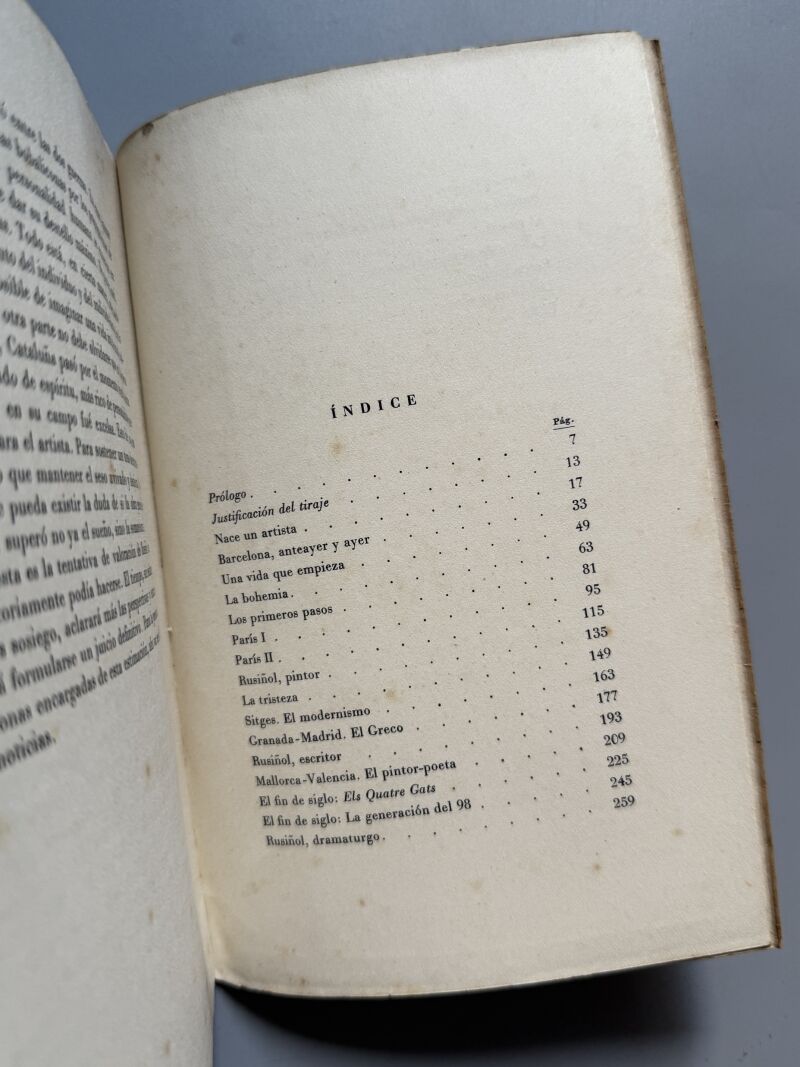 Rusiñol y su tiempo, José Pla. Josep Pla - Editorial Barna, 1943