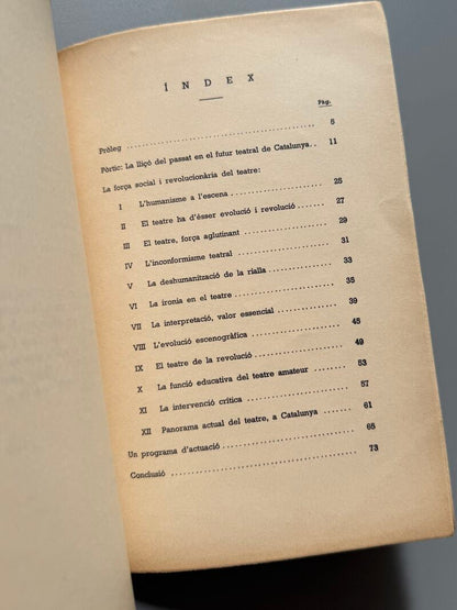 La força social i revolucionaria del teatre, Manuel Valldeperes - Editorial Forja, 1937