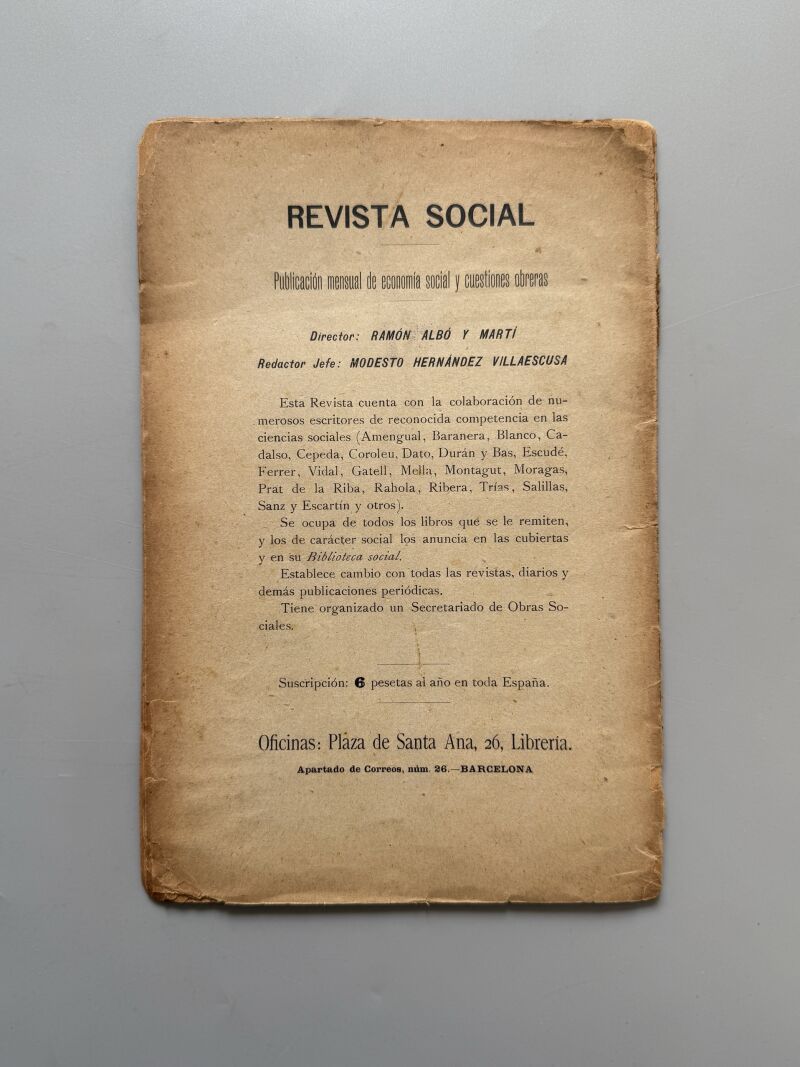 Corrección de la infancia delincuente, Ramón Albó y Martí - Imprenta á cargo de Eduardo Arias, 1905