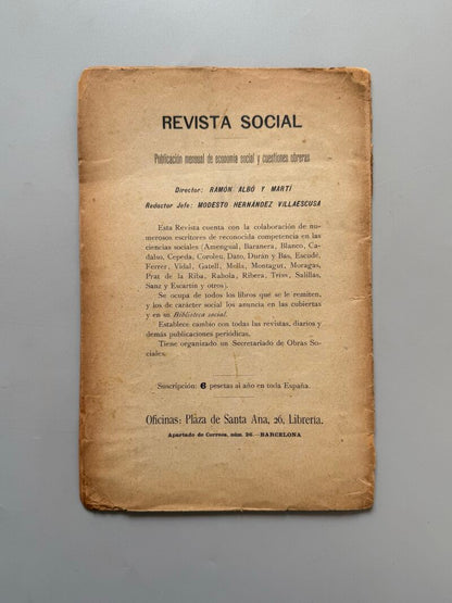 Corrección de la infancia delincuente, Ramón Albó y Martí - Imprenta á cargo de Eduardo Arias, 1905