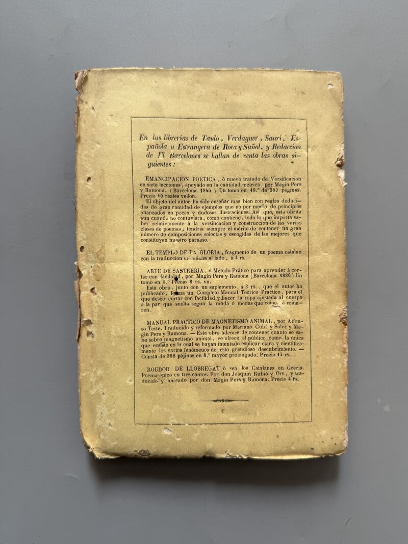 Gramática catalana-castellana, Magi Pers y Ramona - Imprenta de Anton Berdeguer, 1847