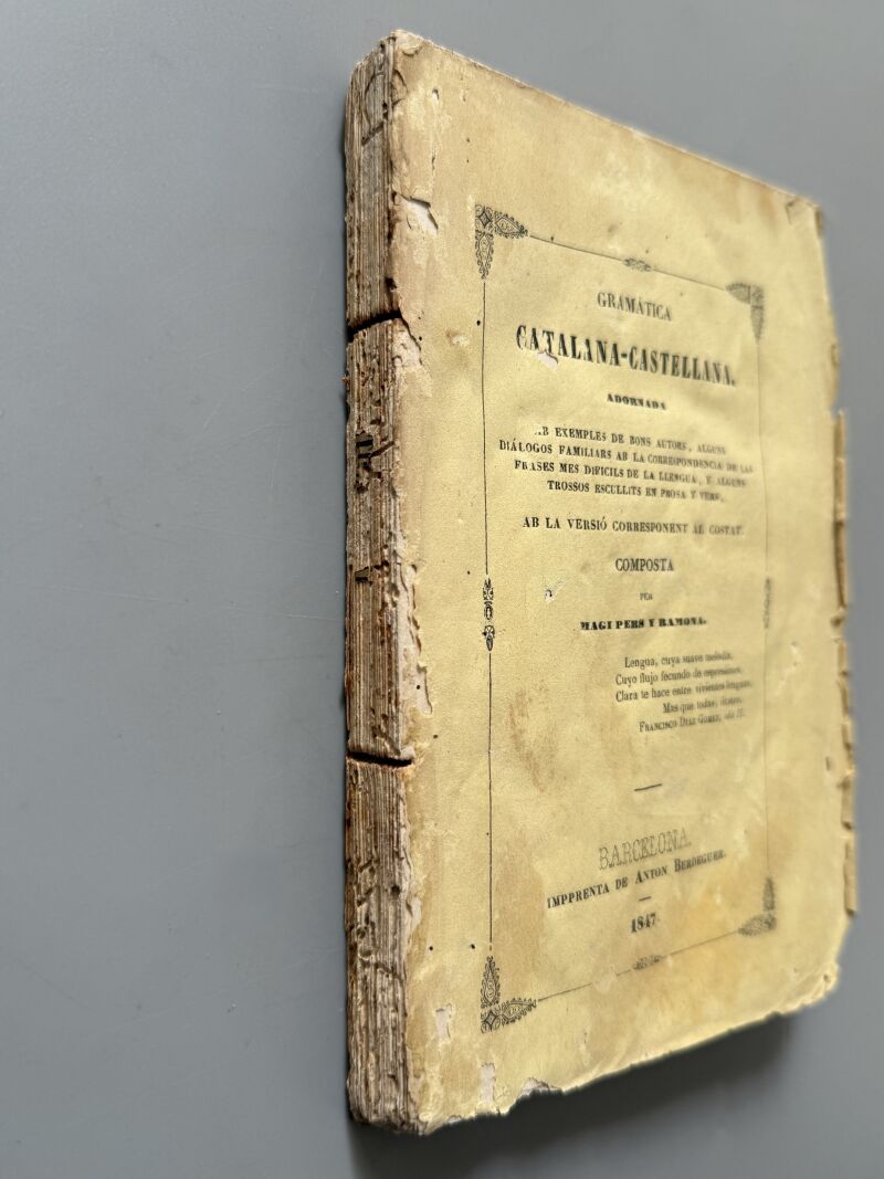 Gramática catalana-castellana, Magi Pers y Ramona - Imprenta de Anton Berdeguer, 1847