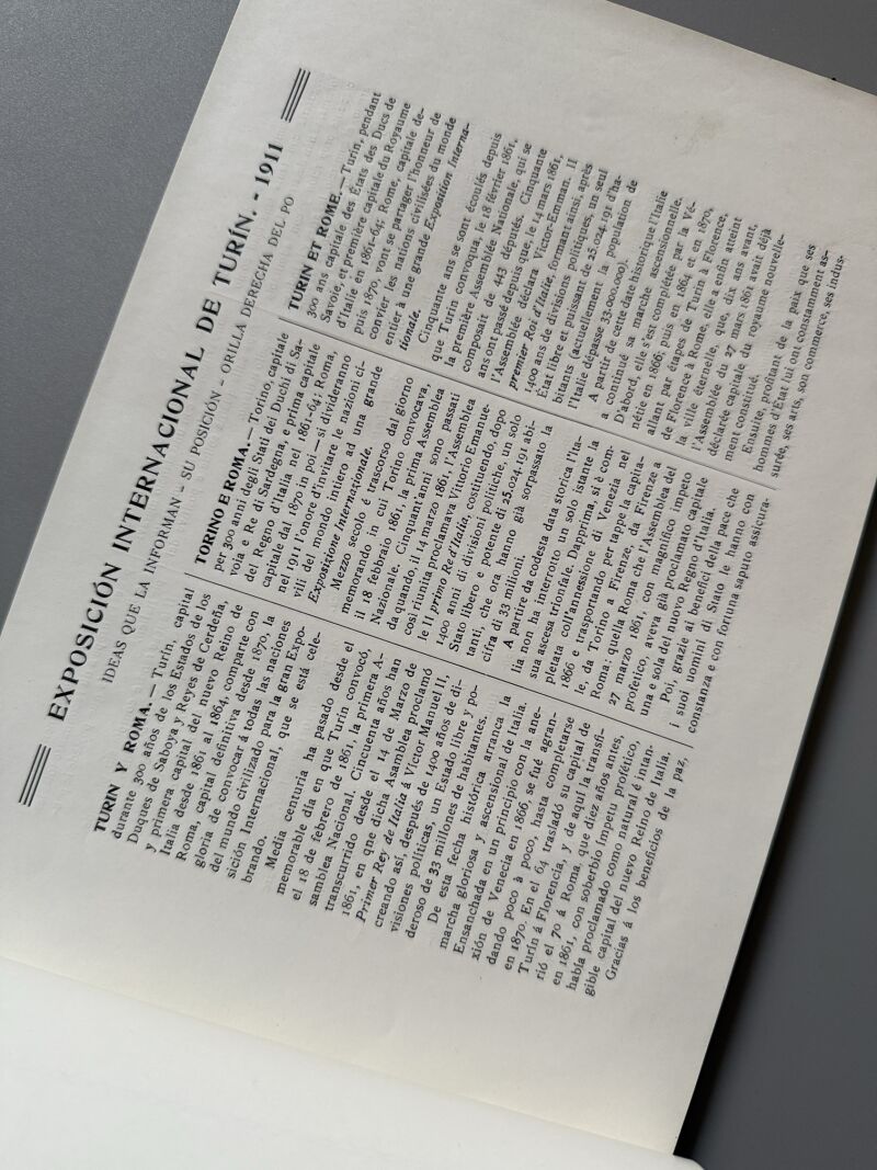 Exposición Internacional de Turín 1911. Album de fotografías - Barcelona, 1911