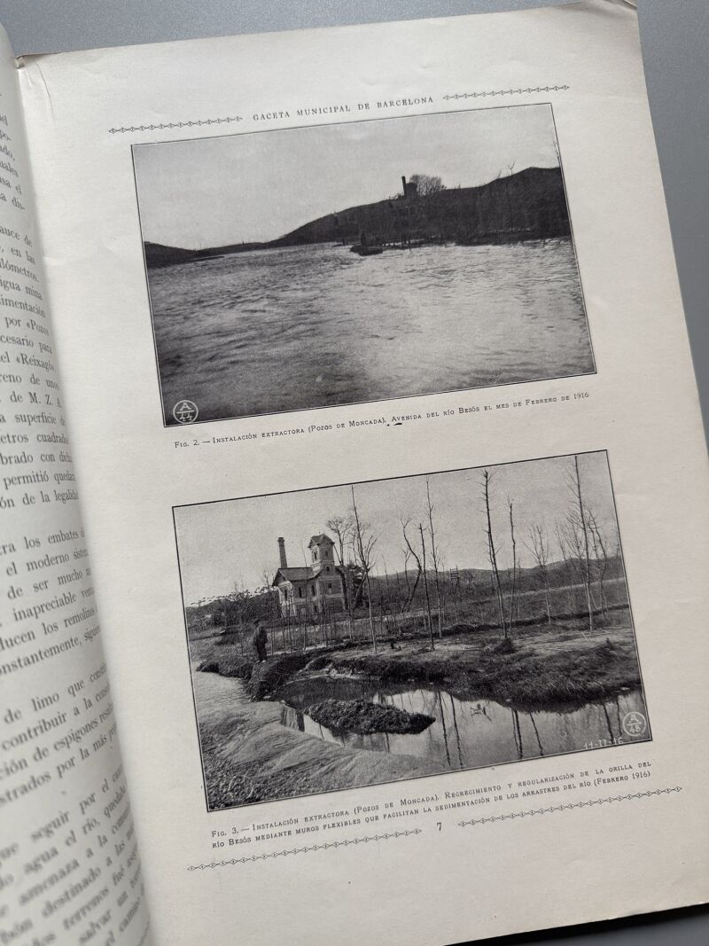 Servicio Municipal de las aguas de Moncada - Gaceta Municipal de Barcelona, 1917