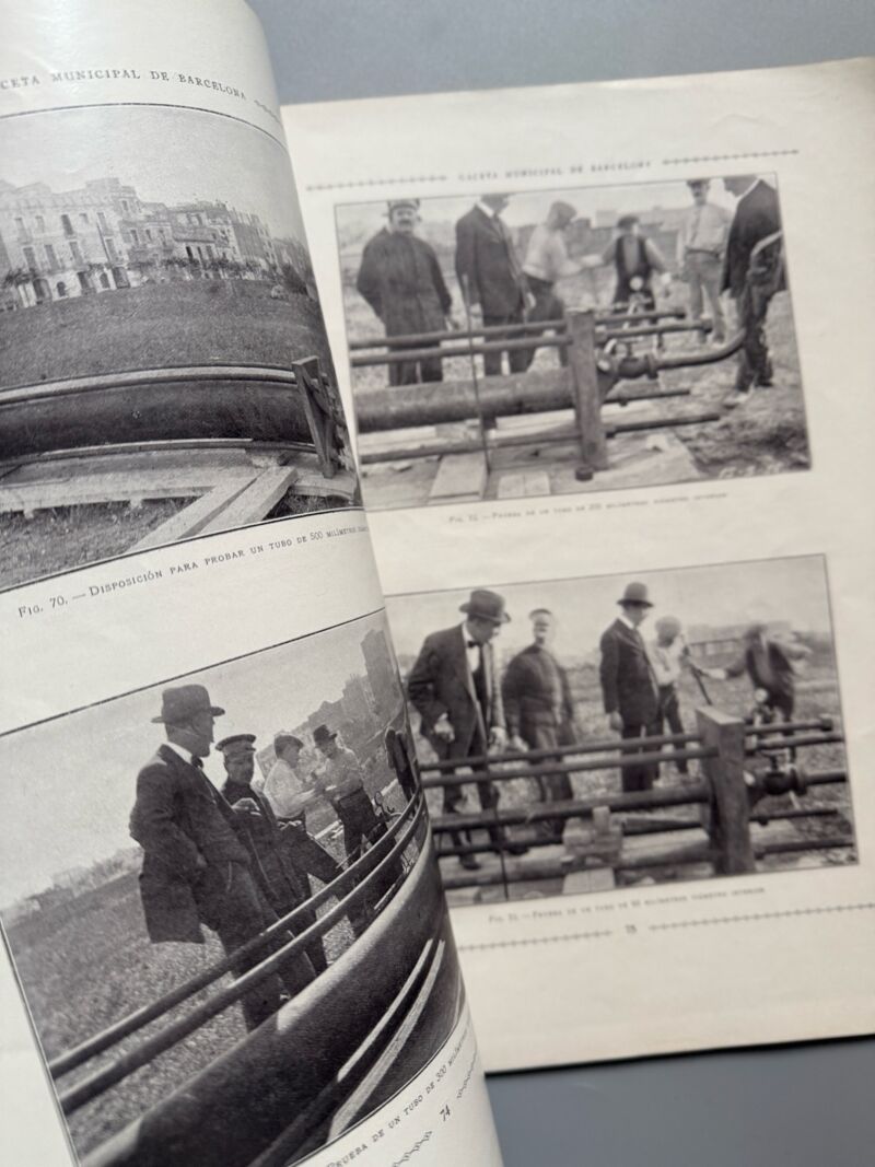 Servicio Municipal de las aguas de Moncada - Gaceta Municipal de Barcelona, 1917