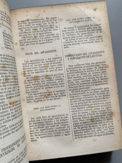 El moderno destilador-licorista, Pedro Valsecchi - Manuel Sauri Editor, 1877