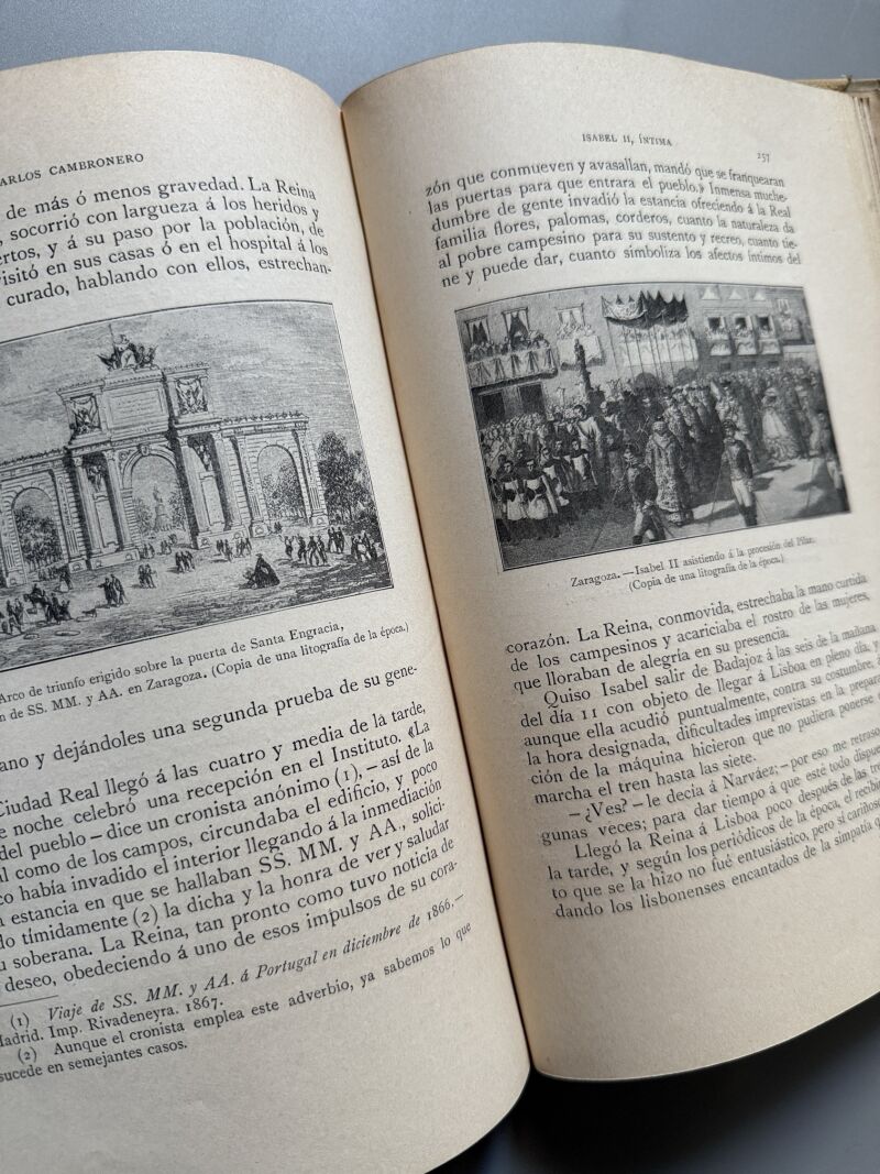 Isabel II, íntima, Carlos Cambronero - Montaner y Simón, 1908