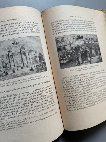 Isabel II, íntima, Carlos Cambronero - Montaner y Simón, 1908