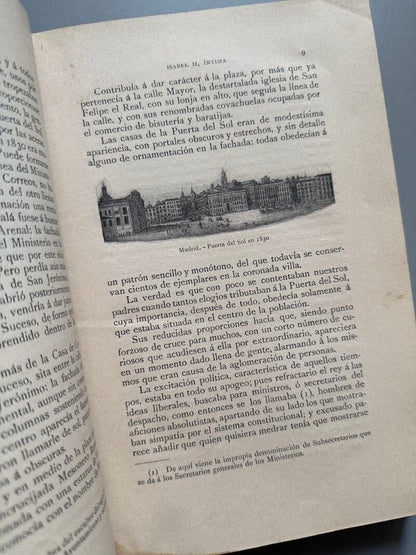 Isabel II, íntima, Carlos Cambronero - Montaner y Simón, 1908