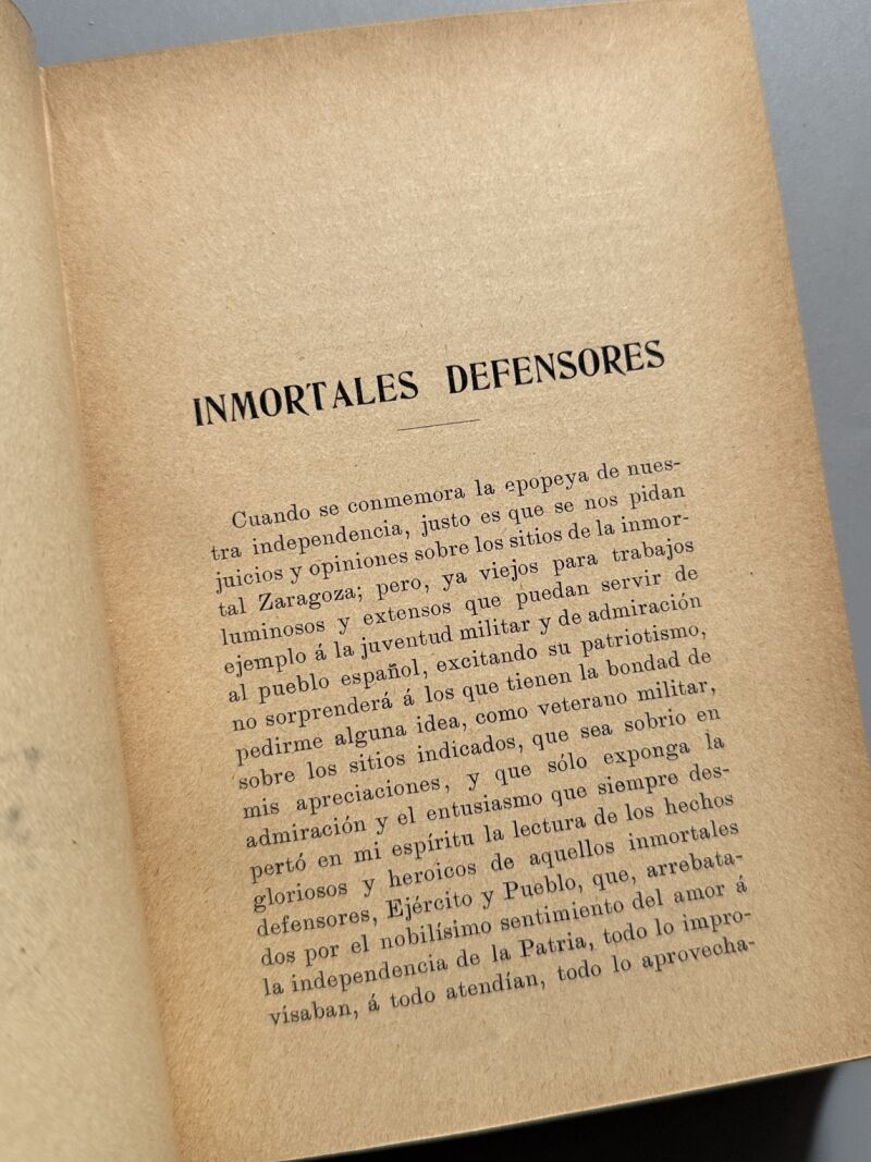 Los sitios de Zaragoza. Homenaje de los generales franceses y españoles - Biblioteca Ateneo, 1908