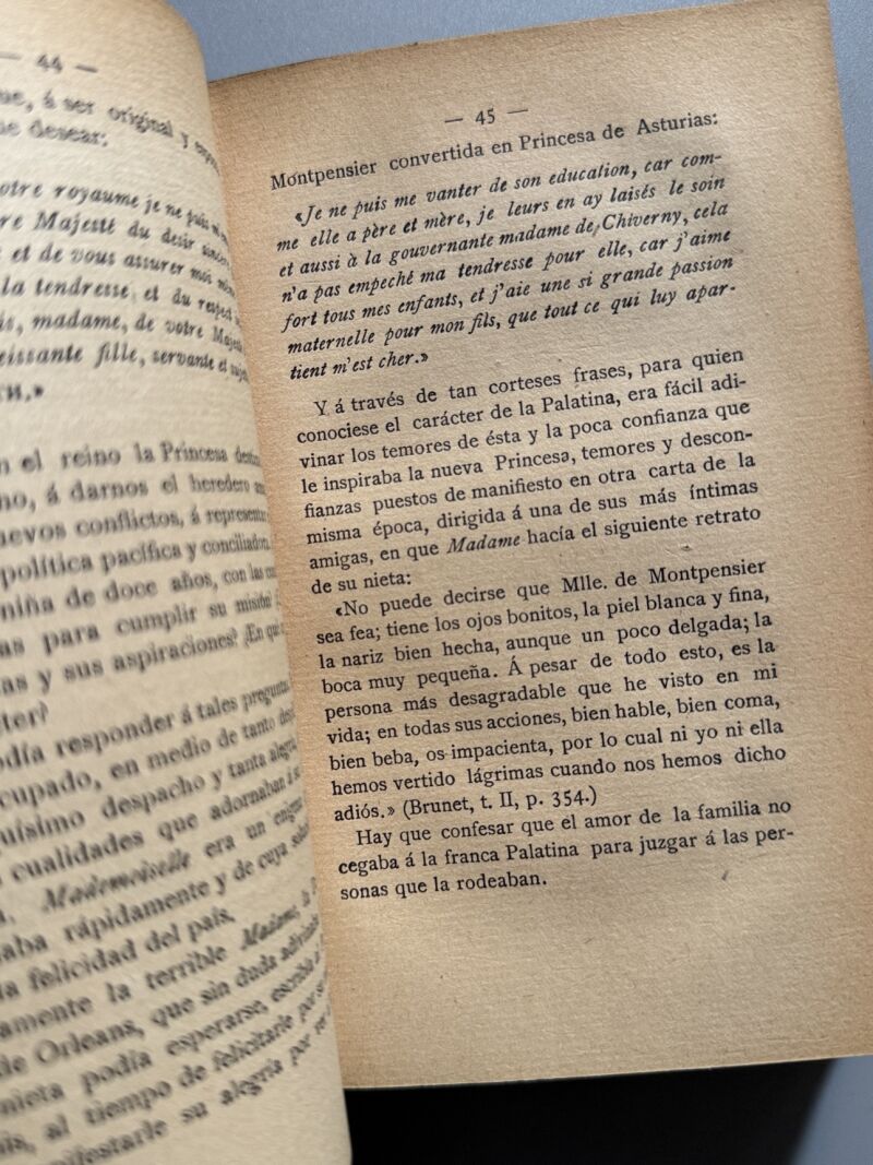 Luisa Isabel de Orleans y Luis XV, Alfonso Danvila - Librería de Fernando Fe, 1902