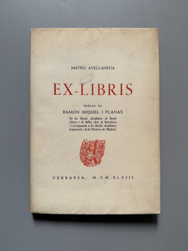 Ex-libris, Mateu Avellaneda (ejemplar numerado) - Tipografia Martí, 1948