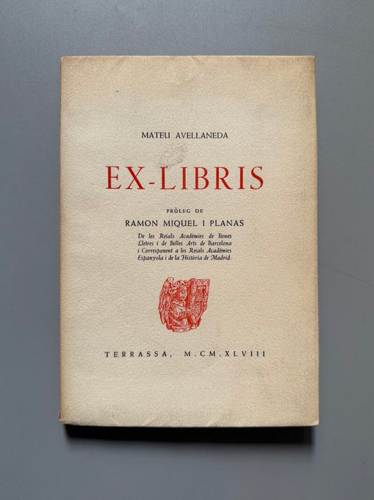 Ex-libris, Mateu Avellaneda (ejemplar numerado) - Tipografia Martí, 1948