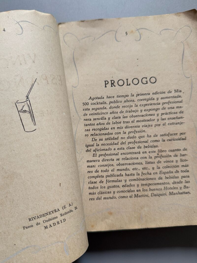 Vinos españoles y sus mezclas, Pedro Chicote - Rivadeneyra, ca. 1940