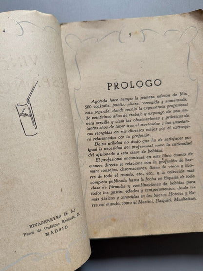 Vinos españoles y sus mezclas, Pedro Chicote - Rivadeneyra, ca. 1940