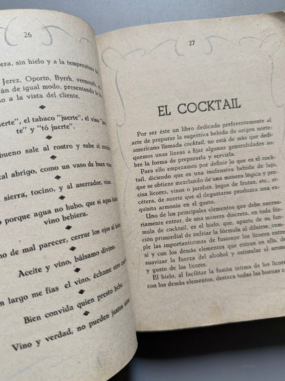 Vinos españoles y sus mezclas, Pedro Chicote - Rivadeneyra, ca. 1940