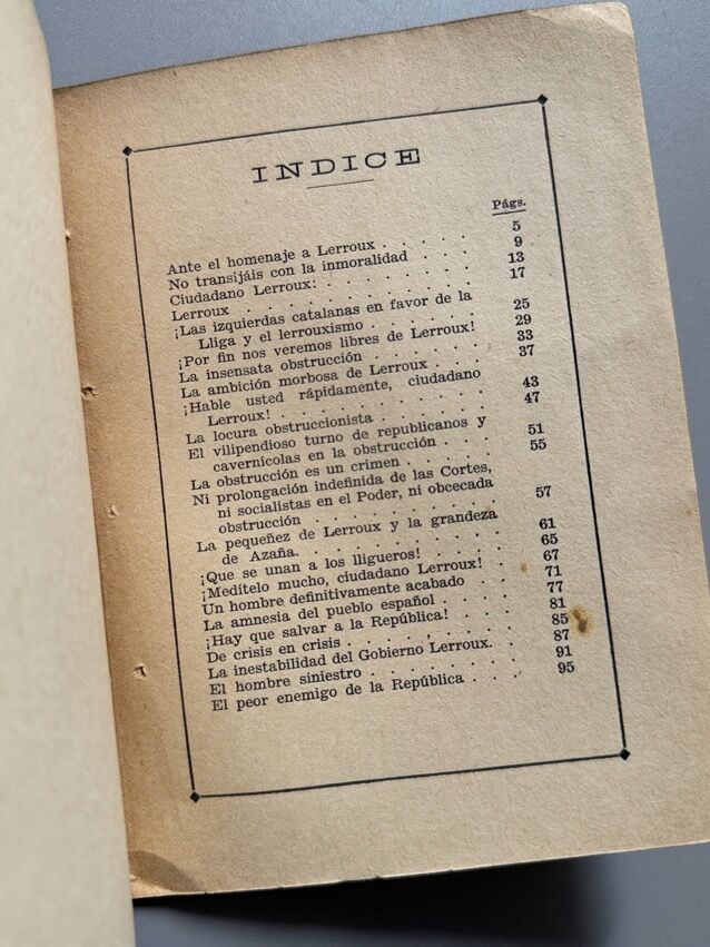 El peor enemigo de la república, Jaime Claramunt - Talleres gráficos Esparza, 1934