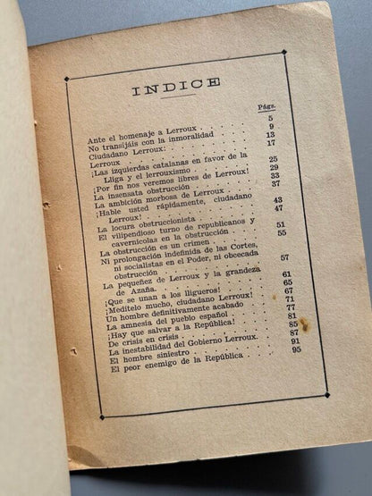 El peor enemigo de la república, Jaime Claramunt - Talleres gráficos Esparza, 1934