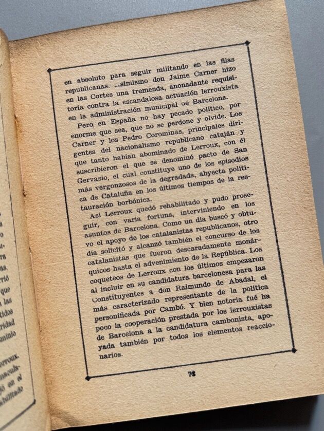 El peor enemigo de la república, Jaime Claramunt - Talleres gráficos Esparza, 1934