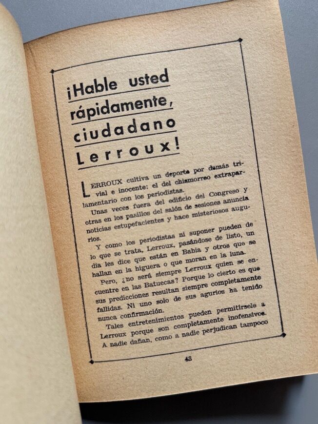 El peor enemigo de la república, Jaime Claramunt - Talleres gráficos Esparza, 1934