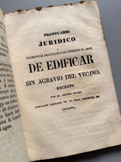 Libro de: Constituciones de Sanctacilia. El arte de edificar, Poncio Cabanach - Barcelona, 1841