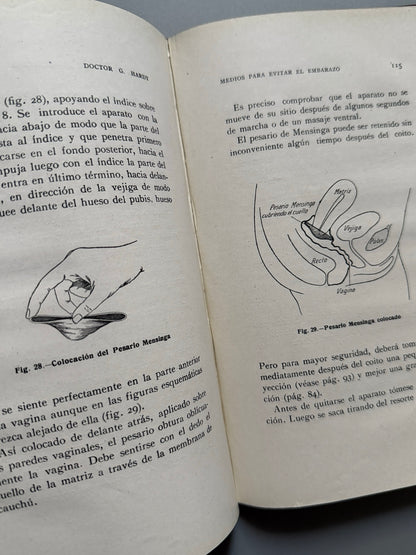 Libro de: Medios para evitar el embarazo, G. Hardy - A. L. S. A., ca. 1930