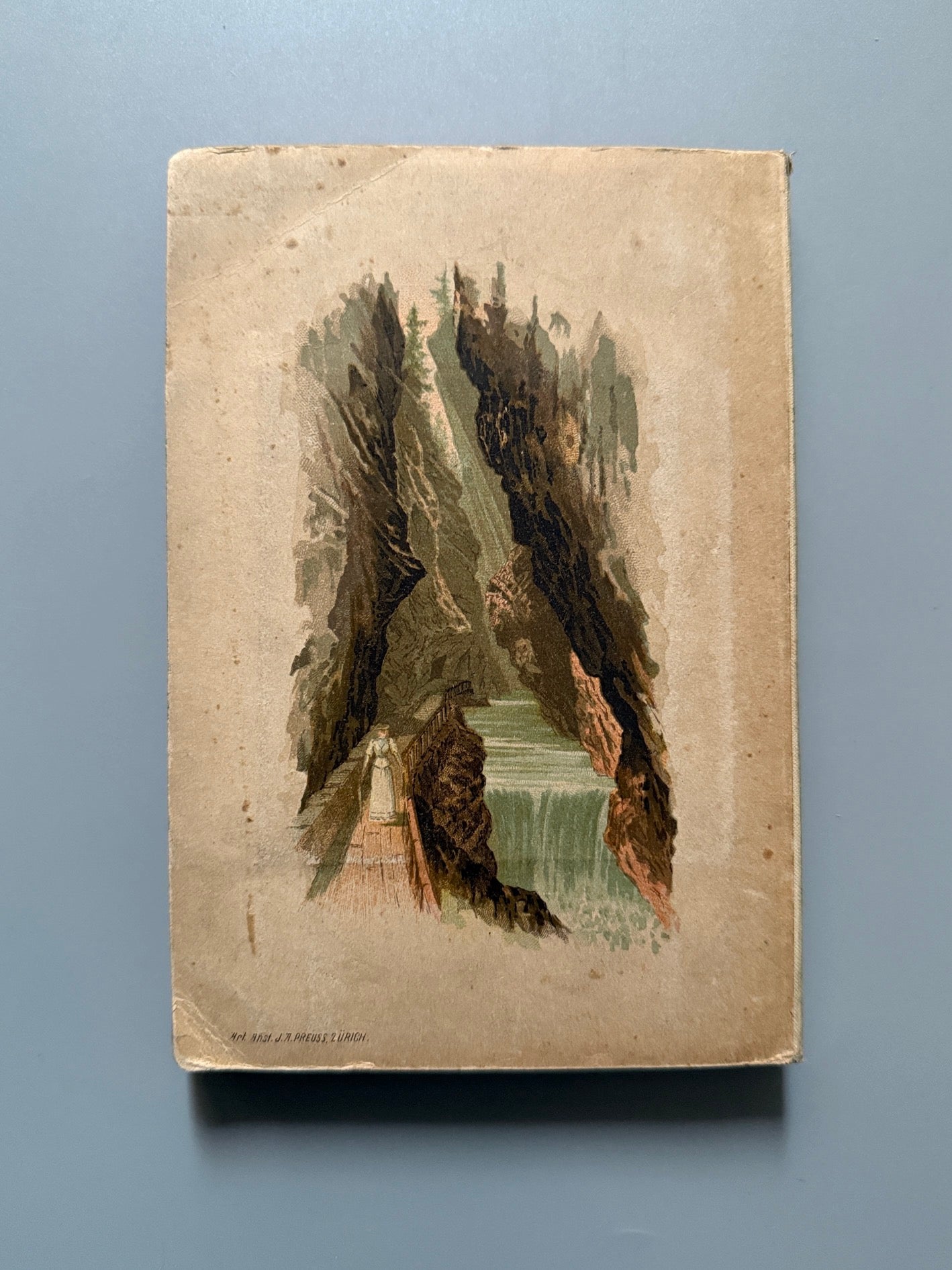 Libro de: Ragatz pfäfers, Alfred Ceresole. Contiene folletos turísticos - Zurich, ca. 1895