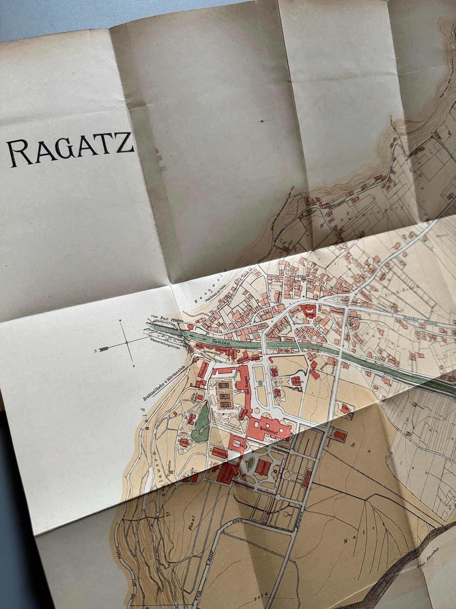 Libro de: Ragatz pfäfers, Alfred Ceresole. Contiene folletos turísticos - Zurich, ca. 1895