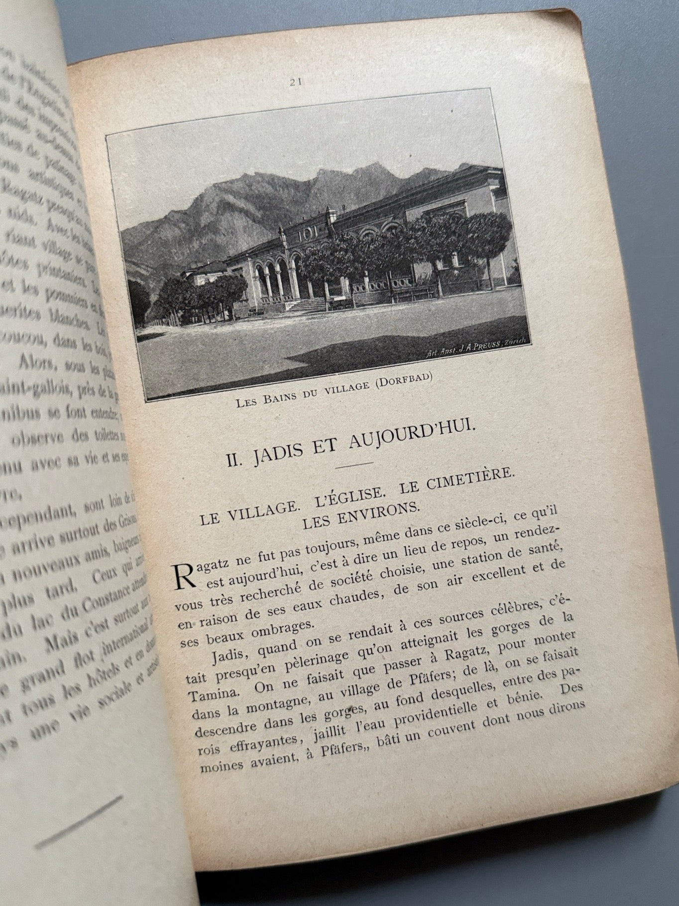 Libro de: Ragatz pfäfers, Alfred Ceresole. Contiene folletos turísticos - Zurich, ca. 1895
