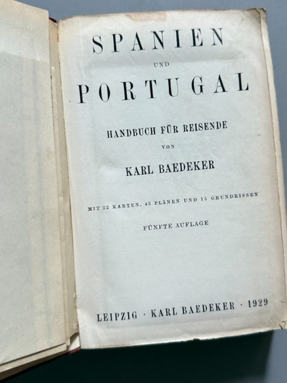 Spanien und Portugal, Karl Baedeker - 1929
