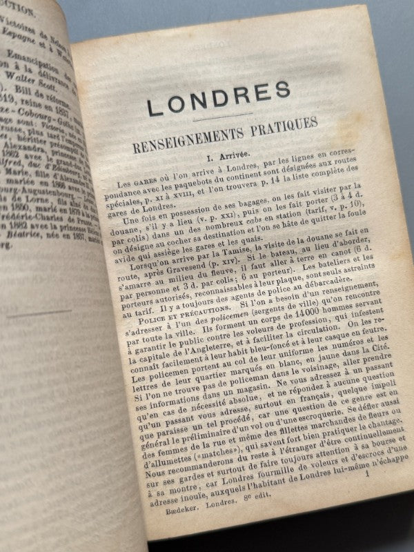 Londres et ses environs, Karl Baedeker - Karl Baedeker Éditeur, 1890