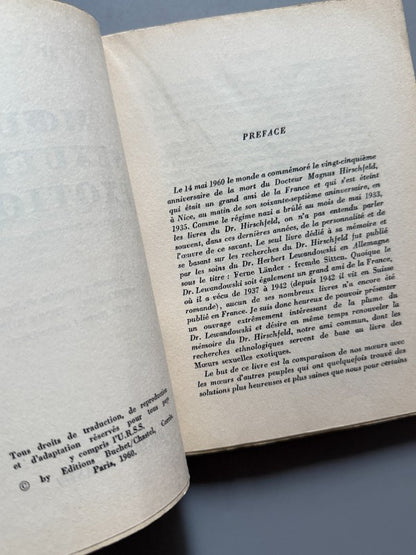Moeurs sexuelles exotiques, Dr. L. Lenz - Buchet/ Chastel Corrêa, 1960