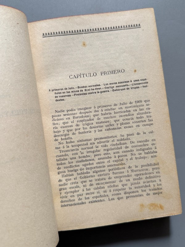 La Semana Trágica, Augusto Riera - Barcino. Editorial Hispano-Americana, 1909