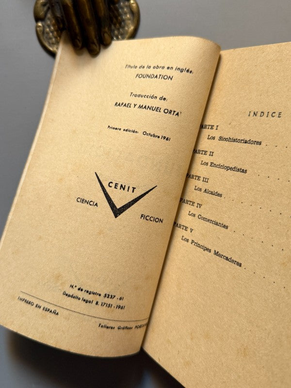 Fundación: Era espacial, Isaac Asimov (1ª edición española) - Ediciones Cenit, 1961