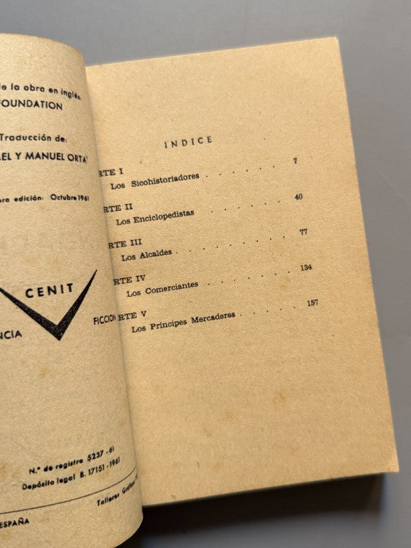 Fundación: Era espacial, Isaac Asimov (1ª edición española) - Ediciones Cenit, 1961