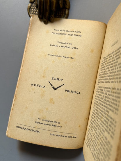 Fundación e imperio, Isaac Asimov (1ª edición) - Ediciones Cenit, 1962
