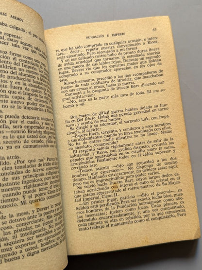 Fundación e imperio, Isaac Asimov (1ª edición) - Ediciones Cenit, 1962