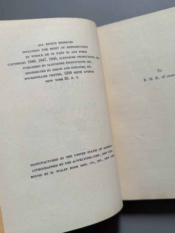 Wine, women and words, Billy Rose (ilustrado por Salvador Dalí) - Simon And Schuster, 1948