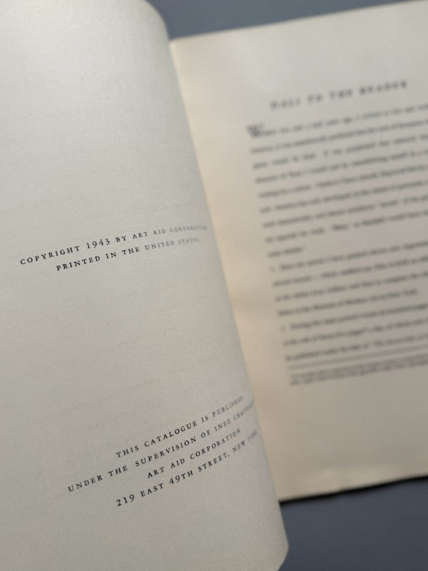 Dalí 1943 Dalí. Exhibition catalogue - M. Knoedler And Company, 1943