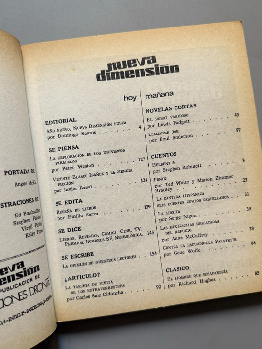 Nueva dimensión. Ciencia ficción y fantasía, nº108 - Ediciones Dronte, Enero 1979