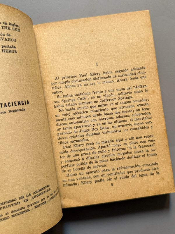 Sombras en el sol. Fantaciencia por Chad Oliver - Jacobo Muchnik Editor, 1957