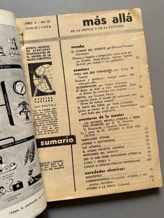 Más allá. Revista mensual de fantasía científica nº37 - Editorial Abril, Junio de 1956