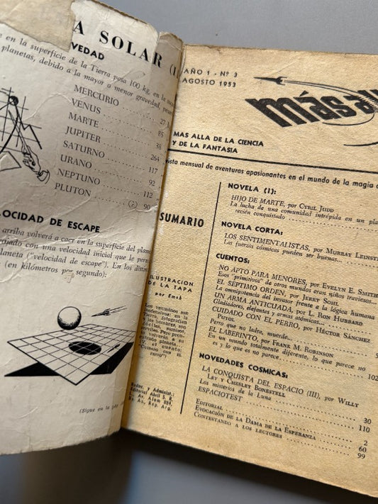 Más allá. Revista mensual de fantasía científica nº3 - Editorial Abril, Agosto de 1953